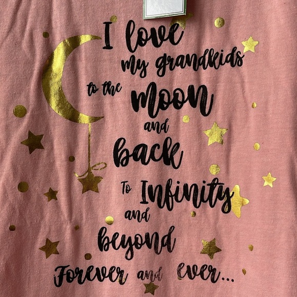 NWT NIGHTSHIRT “LOVE MY GRANDKIDS TO THE MOON” - Picture 2 of 3
